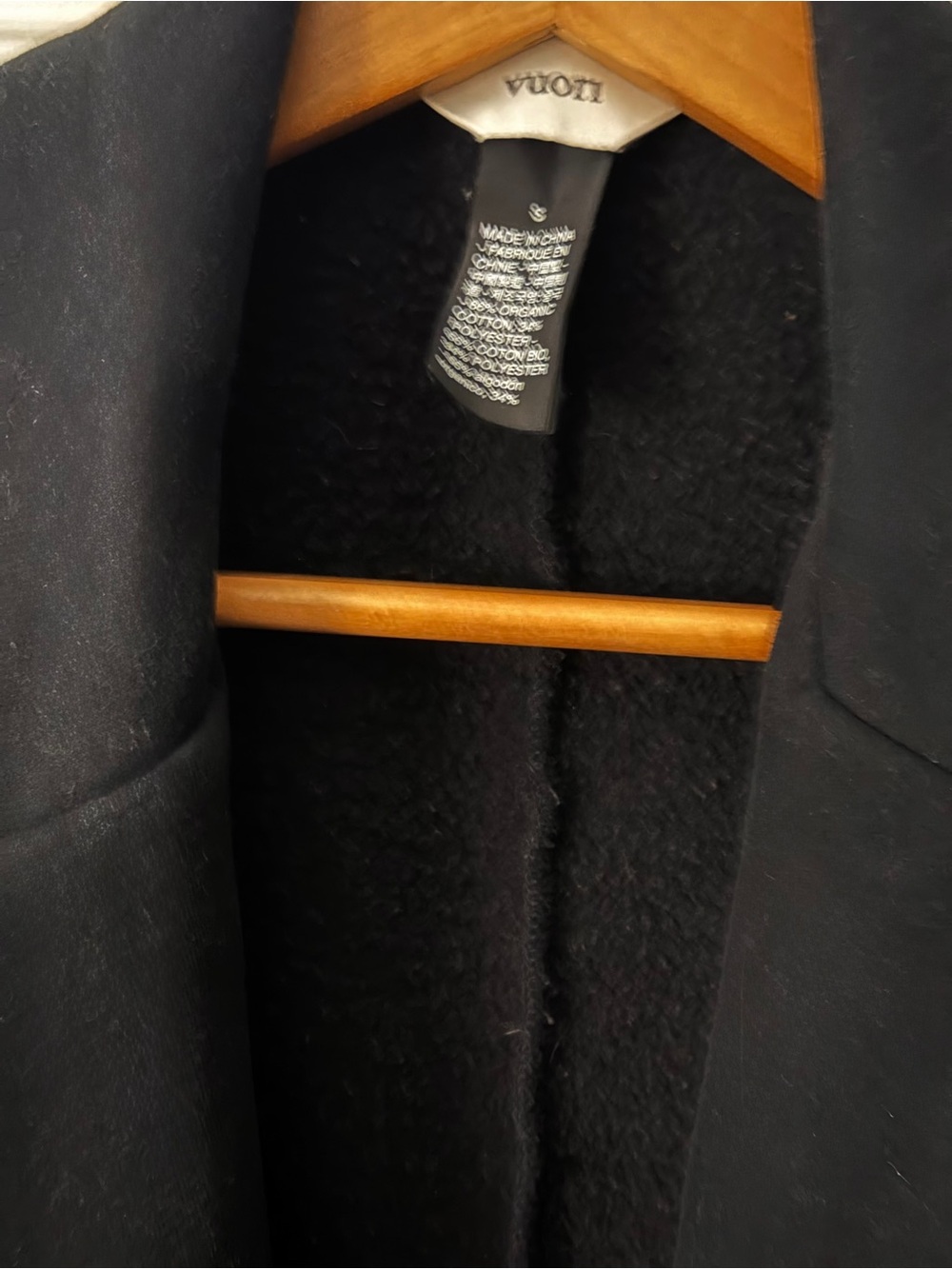 Vuori Restore Trench Coat Black - Small - Long Open Front Duster Jacket - Picture 10 of 14